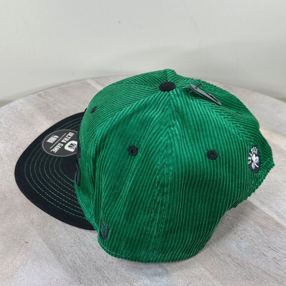 Ultra Game Boston Celtics Caps Embroidered Green Corduroy Snapback Hat NBA Champ - Picture 6 of 10